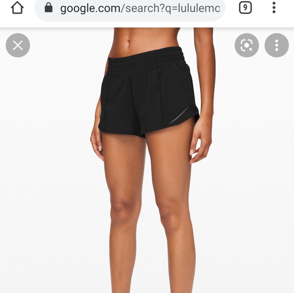 Lululemon black hottie hot shorts